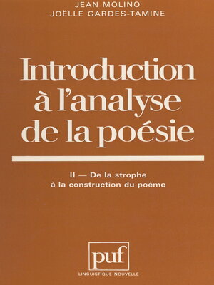 cover image of Introduction à l'analyse de la poésie (2)